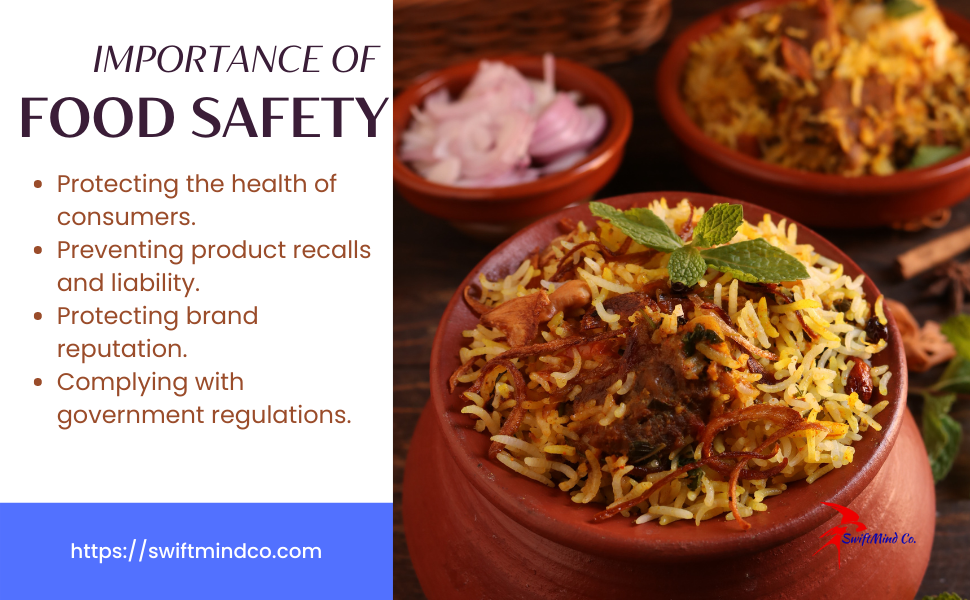 Importance of food safety and hygiene.